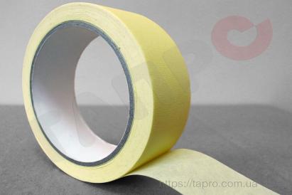 скотч паперовий жовтий стрічка малярна жовта 19мм